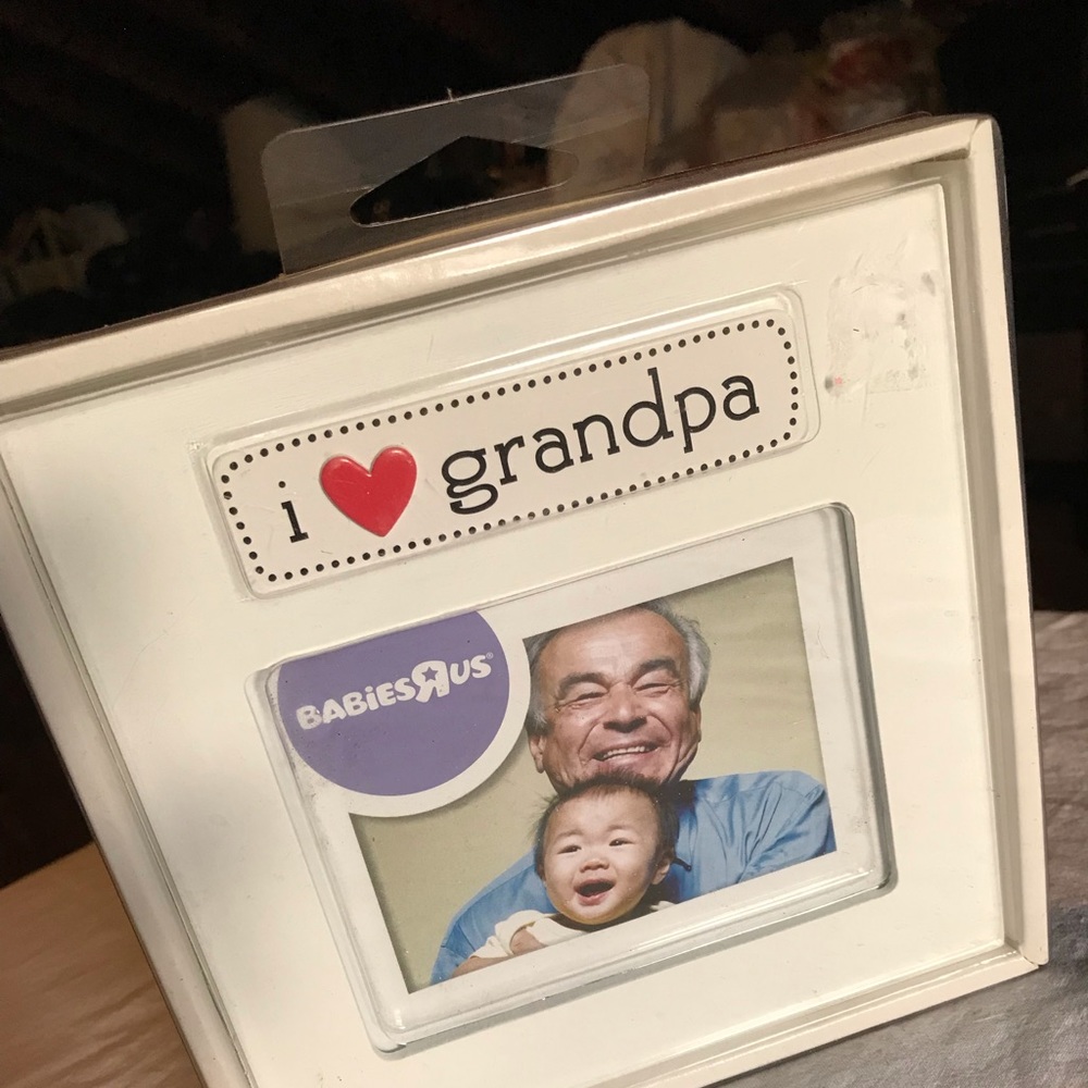 NWT ‘I ♥️ Grandpa’ BabiesRus ceramic Picture Frame